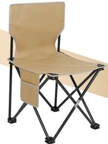 1 件（52x32 厘米）紧凑型便携式折叠椅，配有耐用钢架和牛津布，可折叠户外背包椅，适用于钓鱼、徒步旅行、野餐、露营、海滩、超轻露营椅（随机颜色） - 彩色 - 查看 8