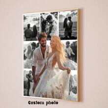1 Stück, personalisierte Hochzeitsfoto-Wandkunst, individualisiertes Liebesfoto-Poster, Valentinstags-Geschenk, Geschenk für den Partner, Wohnzimmer-Dekoration, Schlafzimmer-Dekoration