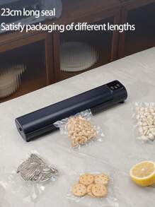 1pc USB Rechargeable Vacuum Sealing Machine, Food Packaging Device, Auto Vacuum Sealer For Foods, Meats, Fruits, Vegetables, Portable Vacuum Sealer Kit With 10 Bags, Ideal For Kitchen & Outdoor Picnic, Perfect Gift
