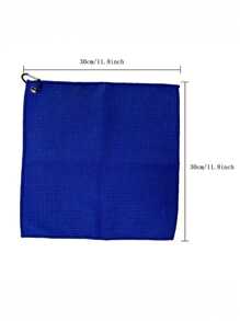 [Perfect Golf Club Cleaning Towel] 1pc Premium Waffle Pattern Golf Towel With Hook - Perfect For Cleaning Golf Clubs And Keeping Them In Top Condition