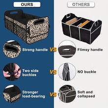 New  Car Trunk Organzier For Suv,Car Organziers And Storage With 6 Big Pocket For Women/Men 50L Waterproof Polyester Trunk Organzier For Minivan/Truck(Medium,Leopard Print) - Leopard print - 查看 2