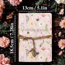 1pc, A5,80 Pages,Floral Sketchbook, Bandage Pendant, Blank Picture Notebook, Portable Travel Sketchbook, Diy Diary, Blank Notebook, Perfect For Writing, Suitable For Colored Pencils, Oil Paints, Marker Pens And Perfect Gifts, Ladies' Gift,Back To School,School Supplies