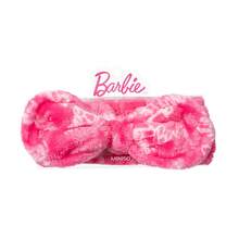 Miniso Barbie Collection Alphabet Printed Hair Bands, Cute Home Facial Hair Bands Bathroom Decor Summer - Pink - View 9