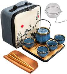 /Japanese Tea Set, Tea Sets Women/Adults,Gongfu/Porcelain Tea Set,Tea Tray And Included,Suitable Picnic And TTravel - 1 - Xem 1