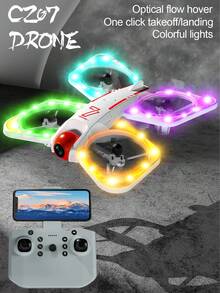 CZ07, Drone, Equipped With Lighting, High-Definition Camera, Aerial Photography, Remote-Controlled Aircraft, Intelligent Obstacle Avoidance, Optical Flow Hovering, Quadcopter - Multicolor - View 2