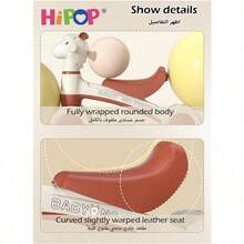 Bicicleta de equilibrio para niños, juguete de montar con luces y música, entrenamiento de equilibrio amigable, regalo divertido para niños - Multicolor - Ver 8