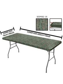 1 件春夏动物花卉图案涤纶户外野餐/餐桌布，适用于家庭、厨房、餐厅、丛林长颈鹿装饰桌布