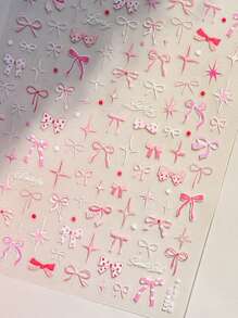 2 piezas de pegatinas de arte de uñas 3D de jalea, lindos dulces de cereza, moño, conejo - con brillo, inodoro, de plástico, para el cuidado de manos y pies, decoraciones de arte de uñas DIY, adecuado para uñas DIY diarias, fundas de teléfono, diarios, preferido por mujeres y niñas