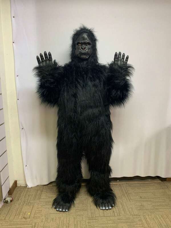Costume de théâtre de fête d'activité effrayante Costume complet de tenue d'orang-outan Costume de scène d'Halloween