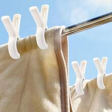 6 件装多用途沙滩巾夹、泳池椅夹、重型塑料衣夹、被子晾干夹、防风衣夹，可将毛巾、衣服、毯子放在晾衣绳和衣架上在家晾干