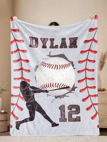 Personalized Baseball Name Custom Blanket - Soft, Warm And Customizable With Your Name - Baseball Pattern Striped Customized Name Blanket, Personalized Sports Blanket, Flannel Fleece Blanket - Multicolor - View 8