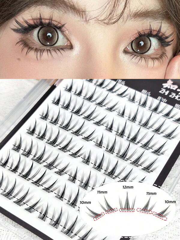 Multi-Style 80pcs False Eyelashes : Multiple Pairs For Role-Play, Comic, Doll & Cat Eye Looks - Lightweight Sunflower Biomimetic Fibers, Natural & Cross Styles With C & D Curl Variations, Sizes 10-12mm - Perfect For Beginners, Reusable Lashes For Christmas, Parties - Ideal Gift Selection,Lashes,Lash Clusters,