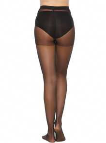 1pc/3pcs/6pcs 20D Women's Sheer Opaque Pantyhose, Skinny Fit Silky Tights, High Waist Hosiery With Reinforced Toe