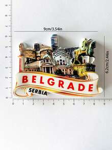 1 pieza Imán de nevera de regalo decorativo 3D de recuerdo de Grblje, Croacia