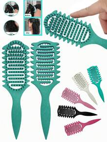 Hair brushes-EU+UK 2025新款五合一卷发梳，轻松打造卷发、波浪卷和螺旋卷发型，减少毛躁，返校、旅行和度假必备，女士美发造型配件，梳子，倒梳梳，造型刷，卷发刷，边缘梳，发梳，美发造型，梳子套装，美发造型，卷发刷，解结梳，女士梳子，头发，旅行，护发产品，美发工具，美发沙龙用品，发型师，发型师配件，美发沙龙，美发设备