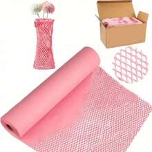 Pink Honeycomb Cushion Wrapping Paper For Fragile Items, Transportation Protection And Gift Packaging