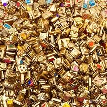 1/3/5/10/20 件时尚金色串珠手链，不锈钢首饰制作，串珠组合随机