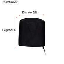 1 Pc Round Grill Cover, Suitable For 22in, 24in, 27in, 28in Weber Charcoal Kettle And Round Furniture/Appliance Covers, Non-Electric