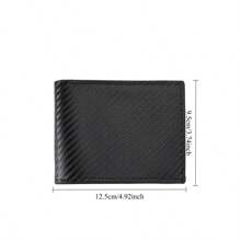 New Carbon Fiber Short Wallet Men's Card Bag Integrated Zipper Change Bag Holder For Men Wallet Mini Wallet Purse Wallet Men Wallet Leather Small Wallet