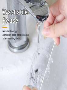 1 rollo de cinta adhesiva doble cara transparente, para uso diario - transparente - Ver 7