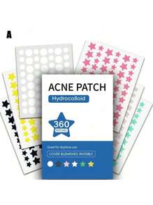 360 Peças Conjunto Colorido de Adesivos para Cobrir Acne, Suaves e Não Irritantes