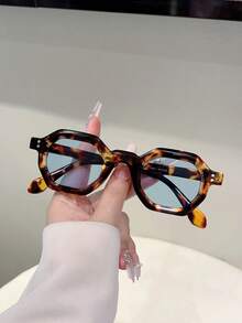 1 件女士新款复古眼镜，多色眼镜，全框时尚眼镜，女士休闲装饰眼镜 - 彩色 - 查看 16