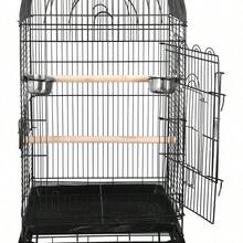 Jaula de aves de 63,5 pulgadas mediana con tapa abierta, jaula para periquito, loro, cacatúa y conure de mejillas verdes con soporte desmontable y ruedas giratorias - 1 - Ver 8