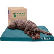 Local Delivery-Furhaven Water-Resistant Orthopedic Dog Bed For Large/Medium Dogs W/ Removable Washable Cover, For Dogs Up To 55 Lbs - Indoor/Outdoor Logo Print Oxford Polycanvas Mattress - Forest, Large - Water-Resistant Logo Print (Deep Lagoon) - View 11