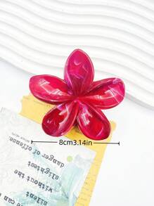 2pcs Women Simple Style Wine Red & Gradient Acrylic Flower Hair Claws, Elegant Versatile Hair Accessories Suitable For Holiday, Party, And Daily Wear Claw Clips Hair Clips Hair Jaw Clip Hair Clamps Hair Clutch Hair Catcher Clip