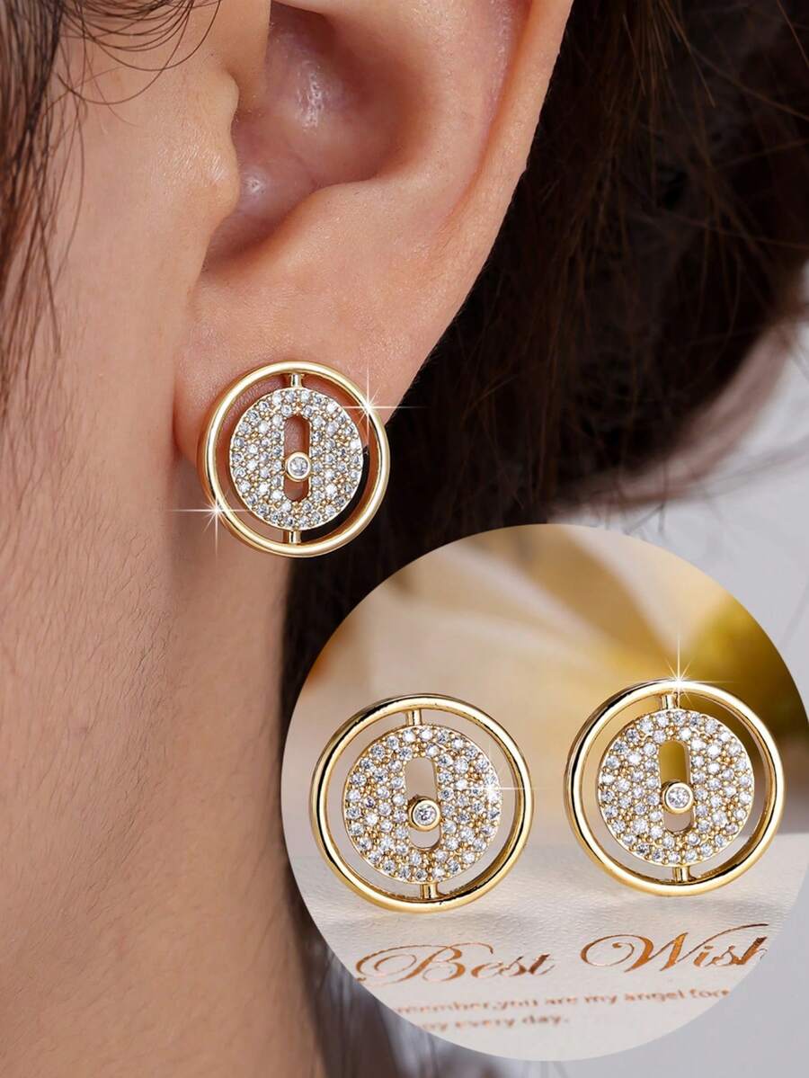 1 对时尚、精致、优雅的女士耳环，适合日常佩戴和派对，是馈赠佳品 - 耳環 - 查看 1