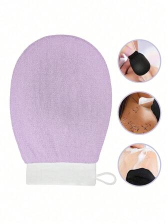 1 件深层去角质手套，光滑亮丽 - 身体磨砂沐浴和淋浴 - 清洁干燥死皮 - 温和而有效的去角质手套，明显去除死皮