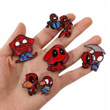 Disney 1/5 Stück Cartoon Figur Ansteck-Set, personalisierter Spinne-Man Deadpool Emaille-Pin, Rucksack, Kleidung, Schmuckzubehör, Metall-Abzeichen, Geschenke für Freunde, Rucksack für die Schule