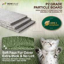 Local Delivery-CAPHAUS Tall Climbing Modern Indoor Play Tower For Large Cats Kittens, 70-Inch With Top Perch, Cat Cave Condo, Cat Tree W Hammock, Multi-Level Cat Activity Tree W Cute Scratching Posts - màu xanh lá - Xem 5