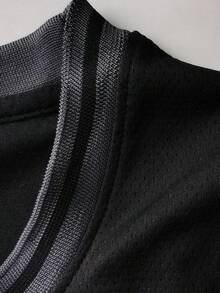 Atonmore Men's Basketball Jersey 91 Black Embroidered And Sewn Basketball Shirt, Sleeveless Vest Casual Sports Shirt - Black - View 5