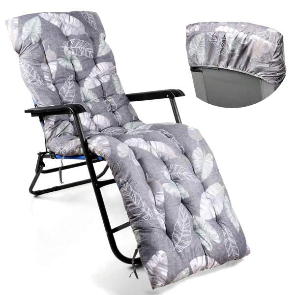 Sour Lemon Coussin de chaise longue, coussin imperméable pour chaise longue de jardin 190X60X12cm, coussin pour bain de soleil, coussins pour chaise longue, rembourrage épais de 12cm coussin de chaise longue de jardin coussin de chaise longue