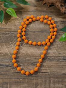 1 件波西米亚风格圆形几何亚克力珠绳结女式多层长项链，百搭礼物 - 長款打結珠子項鍊 - 查看 20