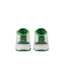 Nike Zapatillas de baloncesto versátiles y de moda JORDAN 2 RETRO (PS) para adolescentes - Blanco Verde - Ver 4