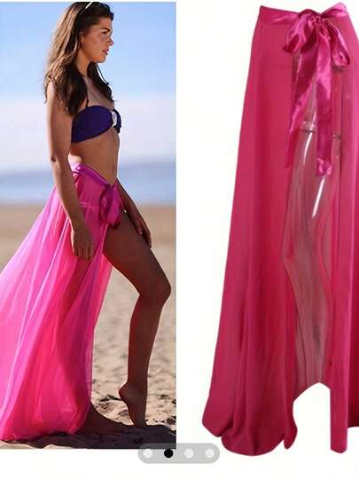 Ladies Wrapped Skirt Blouse Pure Color Casual Breathable Soft Lightweight Durable Fashion Summer Blouse