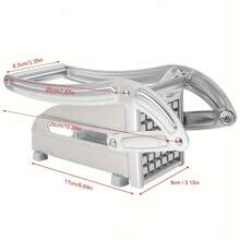 1pc, Stainless Steel Cutting Machine, Vegetable Cutting Machine, Potato Slicer, French Fry Cutting Machine, Potato Slicer, Vegetable Chopper, Onion Chopper, Food Chopper, Heavy-Duty Chopper, Potatoes, Carrots, Cucumbers, Kitchen Supplies, Kitchen Small Tools, Kitchen Accessories - 1Pc - 查看 2