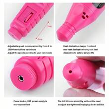 Polishing Pen, Nail Removal Portable Electric Pen, Dead Skin Removal Nail Polish Machine Tool Set, Nail Electric Polishing Machine
