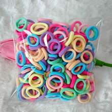 100pcs/2000pcs Cute Hair Bands, Soft & Elastic Hair Ties For Girls, Hair Accessories, Floral Confetti, Storage In Chick Bag, Gym Accessories, Hair Tie ,Hair Accessories, Ponytail Holders, Hair Elastics, Hair Rubber Bands
