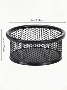 1/4个网状回形针收纳盒，桌面回形针整理器，网状碗形回形针分配器，办公用品配件，用于固定小零件，节省空间，小巧紧凑，网状设计，适合小型办公桌，方便取用纸张和回形针，工作空间整理必备，是家庭办公室和书房的理想配件。 - 彩色 - 查看 2