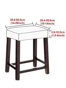 2/4/6pcs Plain Milky Silk Bar Stool Covers, Modern Minimalist Solid Color Barstool Protector Slipcovers For Kitchen, Dining Room, Bar - Multicolor - View 3