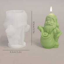 1pc Santa Claus Candle Silicone Mold DIY Gypsum Resin Mold, Suitable For Holiday Decorations And Gifts