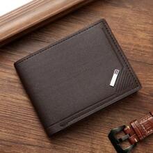 Men's Short Frosted Leather Wallet Multi-Slot Coin Pocket Photo Holder Small Men's Wallet For Men Wallet Mini Wallet Purse Wallet Men Wallet Leather Small Wallet