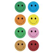 500 Shiny Foil Dot Smiling Face Stickers Per Roll, 0.98 Inches, 10 Color Blends, Waterproof Paper Labels, Suitable For Teacher Rewards, Gift Decoration