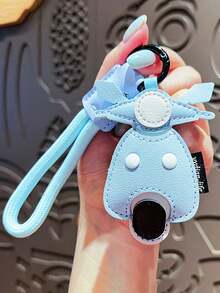 皮革汽车钥匙扣可爱卡通飞机巴士摩托车设计汽车钥匙扣皮革吊坠包饰日常佩戴纪念品收藏礼物节日礼物度假背包装饰