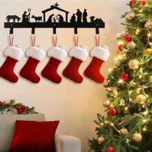 CIFbuy 1 Piece Of Exquisite Christmas Hook, Suitable For, Exquisite Craftsmanship, Unique Shape, Can Easily Hang Christmas Stockings, Lights And Other Decorations - A Great Choice To Add Christmas Atmosphere, Suitable For Bedrooms, Entrances And Other Spaces Decorative Hooks
