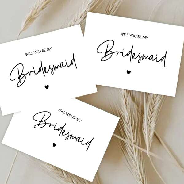 FZZ Pack Bridesmaid Proposal Cards With Envelopes,3 Will You Be My Bridesmaid