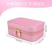 Friendly Travel Jewelry Box With Mirror - Scratch-Resistant PU Leather Jewelry Organizer For Earrings, Rings, Necklaces - Compact Lightweight Storage Case Perfect Gift For Women, Moms & Girls